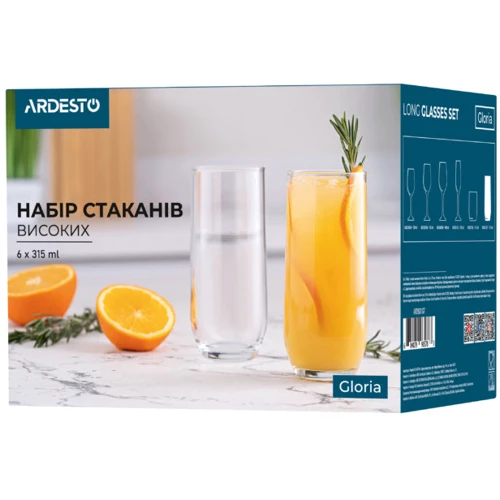 Набор стаканов Ardesto Gloria высоких 6х315 мл (AR2631GT): Тип Набор стаканов высоких