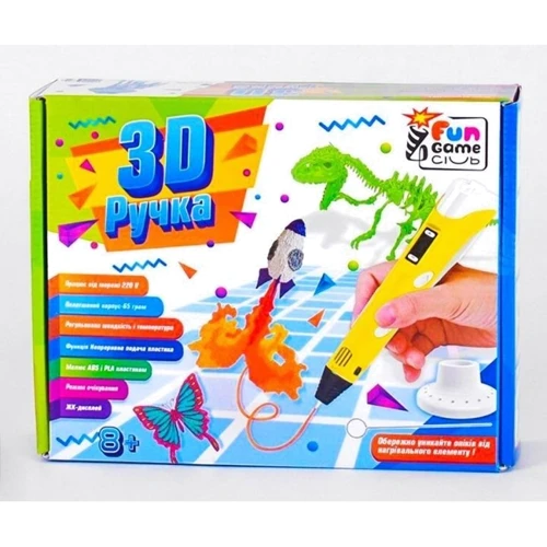 Ручка 3D 4FUN Game Club желтый (86939)