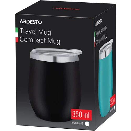 Ardesto Compact Mug 350 мл черная (AR2635MMB): Объем, л 0.35