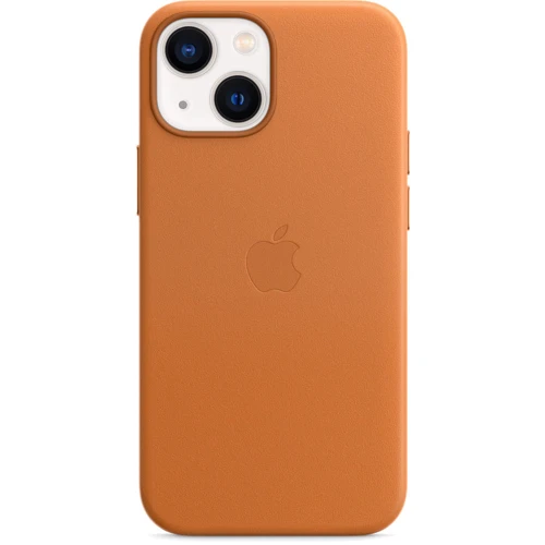Чехол для iPhone Apple Leather Case with MagSafe Golden Brown (MM0D3) for iPhone 13 mini