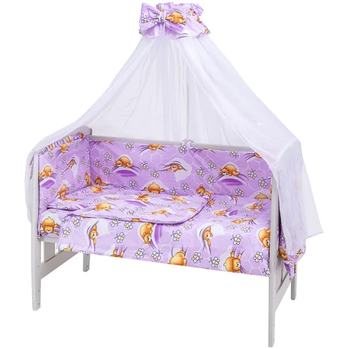 Комплект постельного белья Qvatro Gold RG-08 сиреневый (медвежонок лежит, пчелки) (626144): Тип постельный комплект