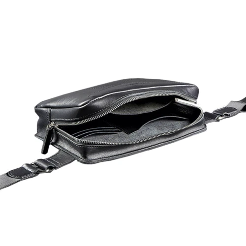 Сумка поясная BlankNote DROPBAG MAXI (Кожа Krast) графит - черная (BN-BAG-20-g): Тип Сумки