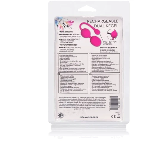 CalExotics Rechargeable Dual Kegel вагинальные шарики 9x3.2 см, фиолетовый