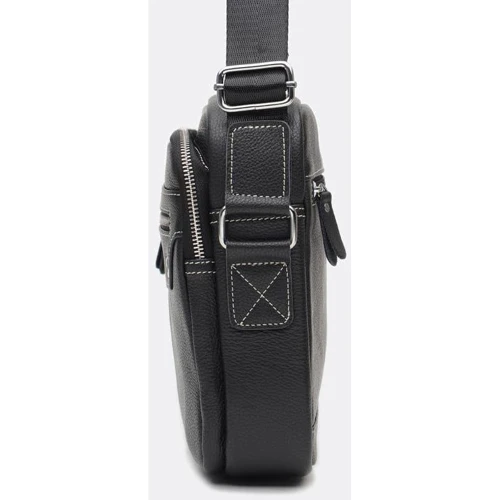 Чоловіча сумка через плече Borsa Leather чорна (K12221-black): Тип Сумки