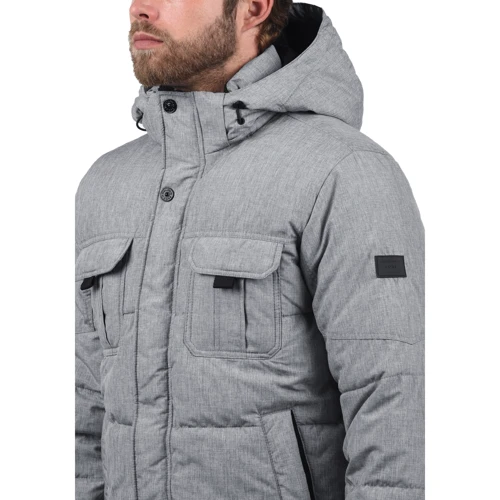 Куртка Jack & Jones 38299105 54 сіра зимова з капюшоном: Тип застібки На блискавці
