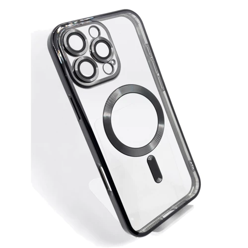 Чехол для iPhone BeCover Chrome Case with MagSafe Black for iPhone 16 Pro Max (712085): Цвет черный