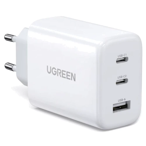 Зарядное устройство Ugreen Wall Charger 2xUSB-C+USB CD275 65W White (90496)