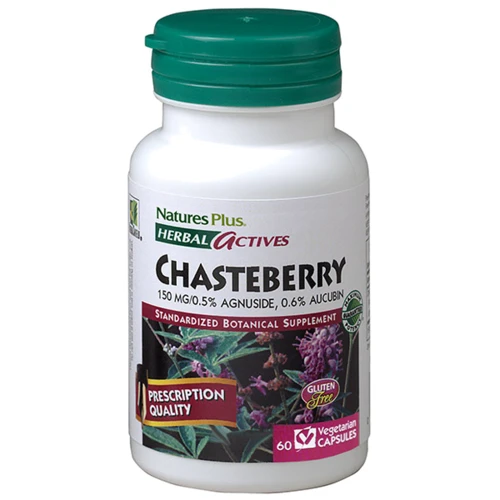 Natures Plus Herbal Actives Chasteberry 150 mg 60 caps Экстракт плодов авраамового дерева