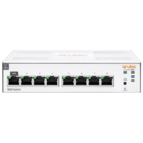 Сетевой коммутатор HP Aruba Instant On 1830 8G (JL810A): Порты только Gigabit Ethernet (10/100/1000)