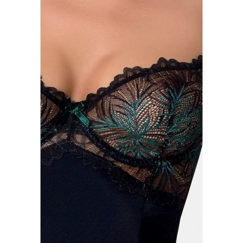Эротический пеньюар Passion FLORIS CHEMISE black L/XL