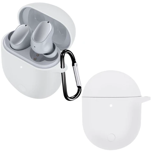 Чехол для наушников BeCover Silicon White (707466) for Xiaomi Redmi Buds 3 Pro: Особенности С карабином