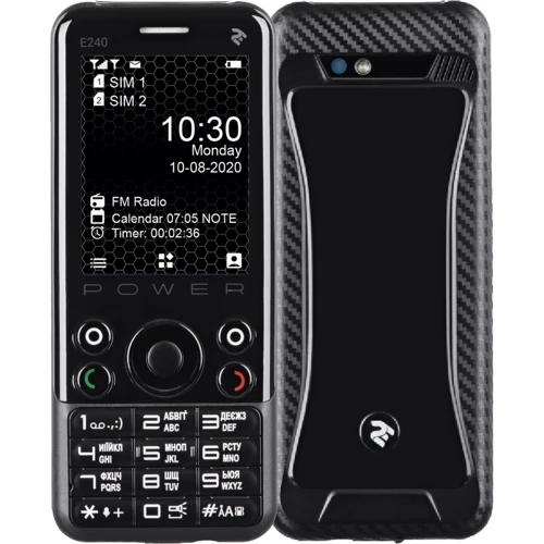 Мобильный телефон 2E E240 POWER Black (UA UCRF)