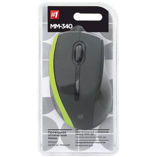 Мышь Defender MM-340 Black-Gren (52346): Тип сенсора оптический