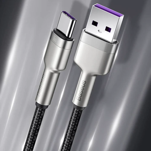 Кабель Baseus USB Cable to USB-C Cafule Metal Data 66W 25cm Black (CAKF000001) фото 5