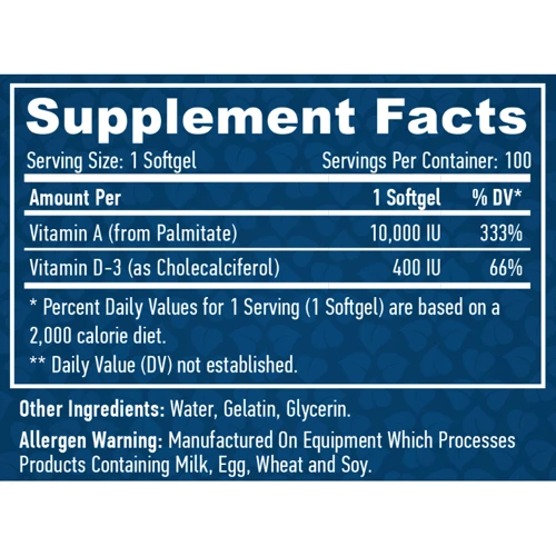 Haya Labs Vitamin A&D Complex Комплекс вітамінів А та Д 100 капсул: Тип Комплексные