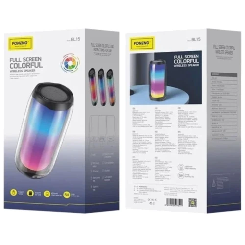 Акустика Foneng BL15 Full Screen Colorful Bluetooth Speaker (BL15-BS-FSC): Выходная мощность 8 Вт