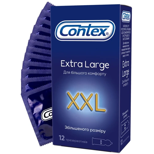 Презервативы латексные с силиконовой смазкой Contex №12 Extra Large