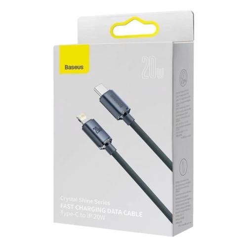 Кабель Baseus Cable USB-C to Lightning Crystal Shine 20W 1.2m Black (CAJY000201) фото 9