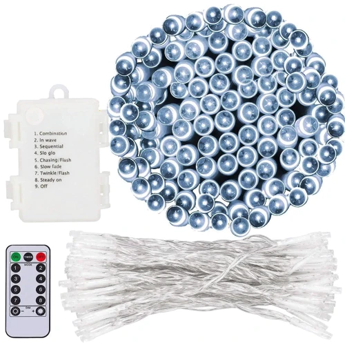Гірлянда на батарейках Springos 10 м 100 LED Pilot CL4035 Cold White: Виробник Springos
