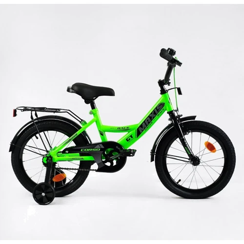 Детский велосипед Corso Maxis 16" зеленый (CL-16501): Тип 2х колесный велосипед