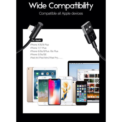 Кабель T-PHOX USB Cable to Lightning Gaming 3A 1m Black (T-L832 Black) фото 10