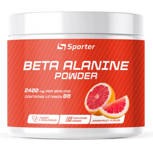 Аминокислота для спорта Sporter Beta-Alanine Powder 180 g / 40 servings / grapefruit