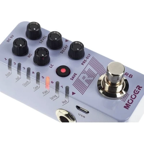 Педаль гитарных эффектов Педаль эффектов MOOER R7 Reverb: Принцип действия Цифровой
