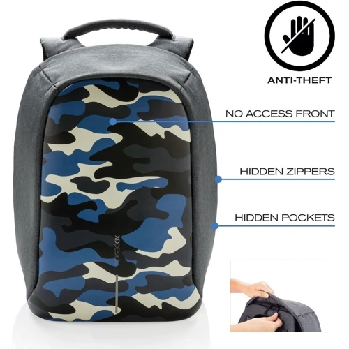 XD Design Bobby Anti-Theft Backpack Camouflage Blue (P705.655) for MacBook 13-14" фото 12