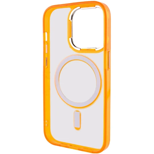 Чехол для iPhone Epik TPU Iris with MagSafe Orange for iPhone 14: Материалы Силикон