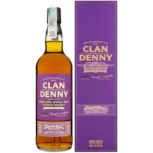 Виски Clan Denny Highland Single Malt в подарочной упаковке 40% 0.7 л (FSH_5014218831177)
