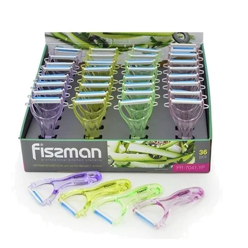 Керамічний ніж для чищення овочів Y-форми Fissman PR-7041.YP (асорт.): Лезо кераміка