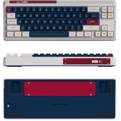 Клавиатура FL Esports CMK68 SAM Metal Heart Kailh MX Cool Mint wireless Three-Mode: Количество клавиш 68