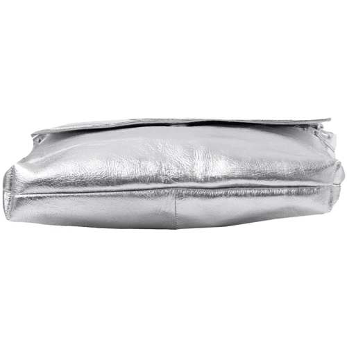 Женская сумка почтальонка TuNoNа серебристая (SK2471-silver): Фактура Матовая, Зернистая