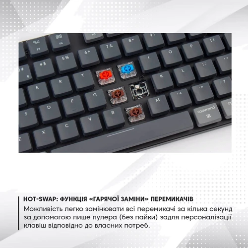 Клавиатура Keychron K3 84 keys, Low Profile Hot-Swap Optical White LED, Red (K3D1_KEYCHRON): Тип клавиатуры компактная