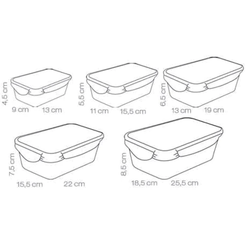 Емкость для хранения Tescoma Freshbox 5 шт. (892094): Тип Набор контейнеров 5 шт.