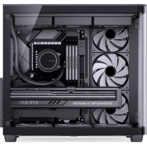 Корпус Jonsbo TK-3 Black: Материал передней панели закаленное стекло