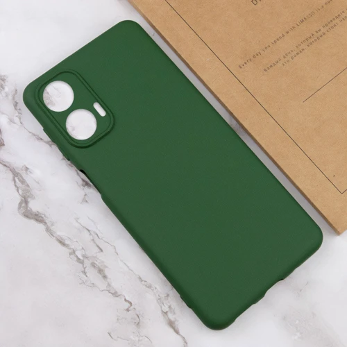 Чехол для телефонов Lakshmi Case Silicone Cover Full Camera Dark Green for Motorola Moto G24: Материал силикон