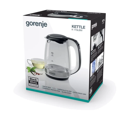Электрочайник Gorenje K17GLBW: Объем, л 1.7