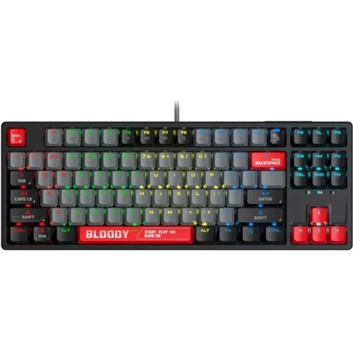 Клавиатура A4-Tech Bloody S87 Energy Red: Подключение проводное