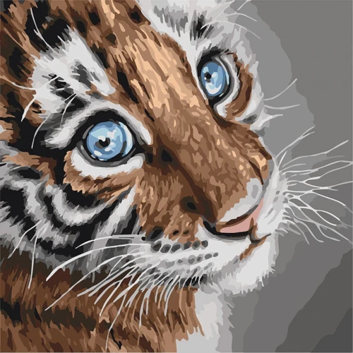 Картина за номерами ідейка Тигреня 40x40 (KHO4145)