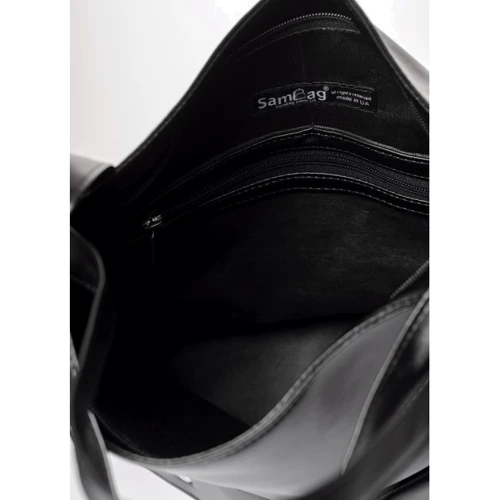 Женская сумка-рюкзак Sambag Asti XKH черная (20551070): Фактура Под змею, Матовая, Гладкая