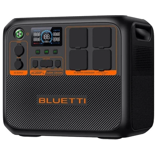 Зарядная станция Bluetti AC200PL 2304Wh 2400W: Выходы потребителей 220V, USB-A, USB-C, Автоприкуриватель