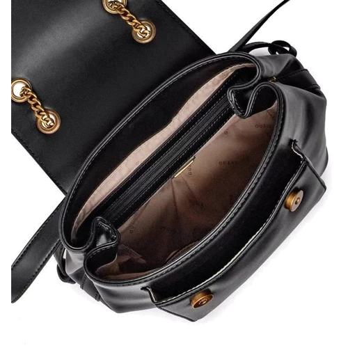 Женский рюкзак Guess Bea Backpack черный (HWVB8132320-BLA): Тип ручки На цепочке, Плечевой ремень, Короткая ручка