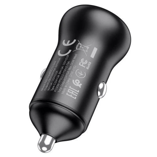 Зарядное устройство Hoco Car Charger USB+USB-C NZ5 PD+QC 30W Black: Тип автомобильное