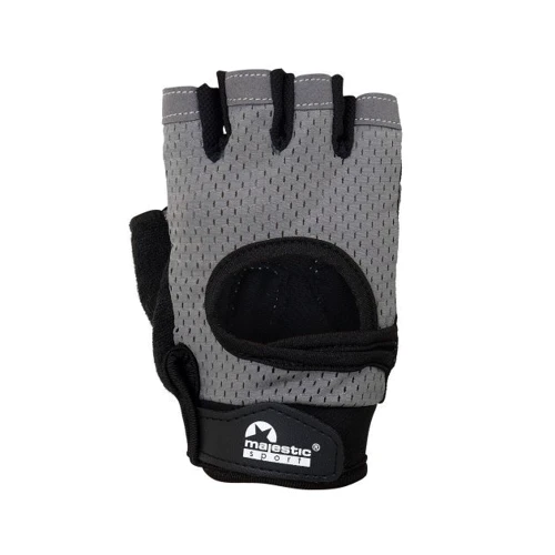 Перчатка для фитнеса Majestic Sport (M-LFG-G-S)- Black/Grey-S: Назначение Для бодибилдинга, Для фитнеса