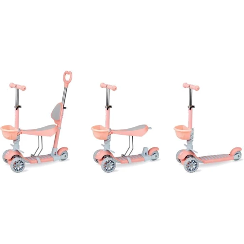Самокат триколісний з сидінням QKIDS ILI (колір - peach) фото 8