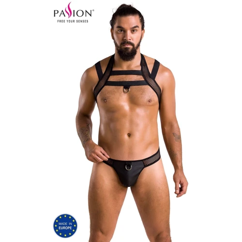 Соблазнительный комплект Passion 043 SET JACOB black XXL/XXXL