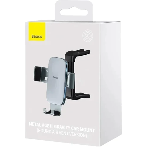 Держатель Baseus Car Holder Air Vent Metal Age II Gravity Dark Grey (SUJS030013) фото 7