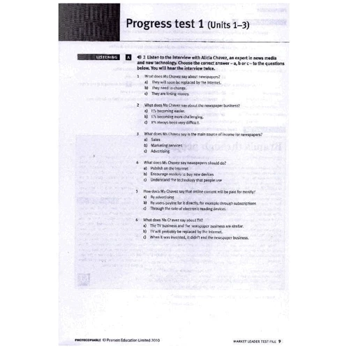 Market Leader (3rd Edition) Intermediate Test File: Производитель Pearson Education