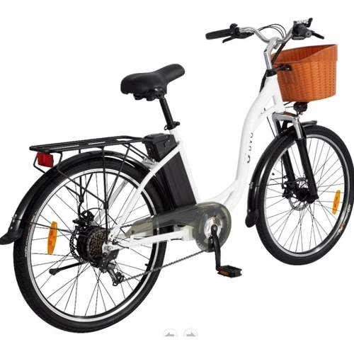 Электровелосипед городской DYU C6 (350 Вт, 12,5 А/час, 36 В, 25 км/ч), колеса 26", белый: Вес устройства, кг 31.5